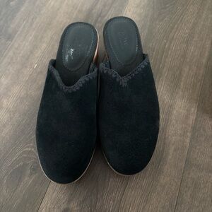 Black Suede Slip-On Mules women’s size 8.5 Tom’s